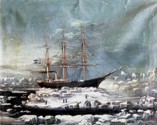 Das Schiff des finnischen Entdeckers Nils Adolf Erik, Baron Nordenskjöld, ca. 1880